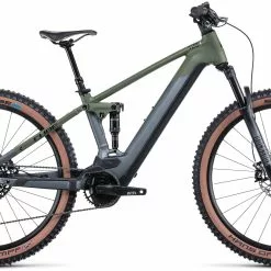 Cube Stereo Hybrid 120 TM 750, Oliven/grå