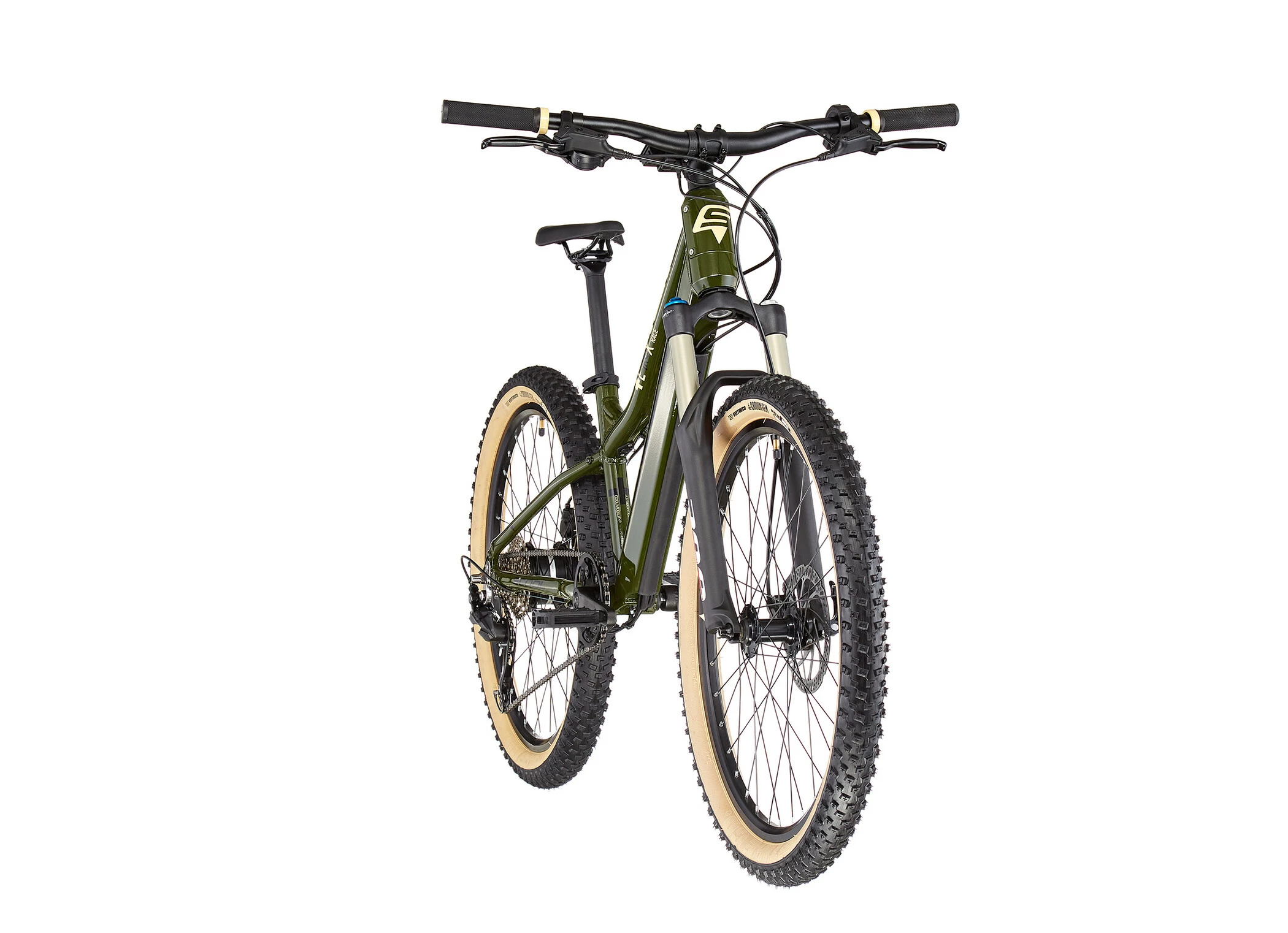 S'COOL S'cool E-troX Race 24 9-S Børn, Oliven 3 S'COOL S'cool E-troX Race 24 9-S Børn, Oliven - Billede 3