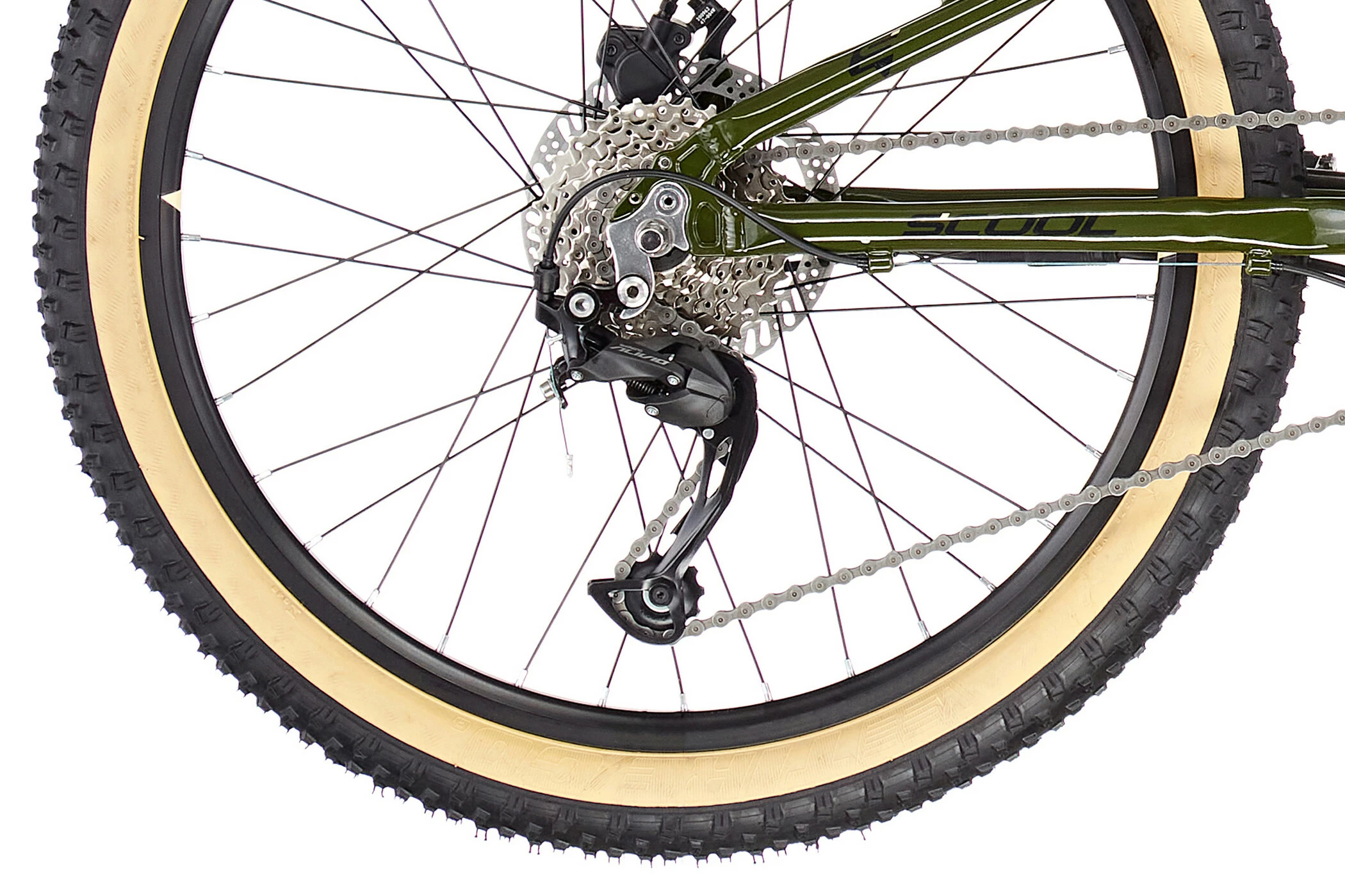 S'COOL S'cool E-troX Race 24 9-S Børn, Oliven 7 S'COOL S'cool E-troX Race 24 9-S Børn, Oliven - Billede 7